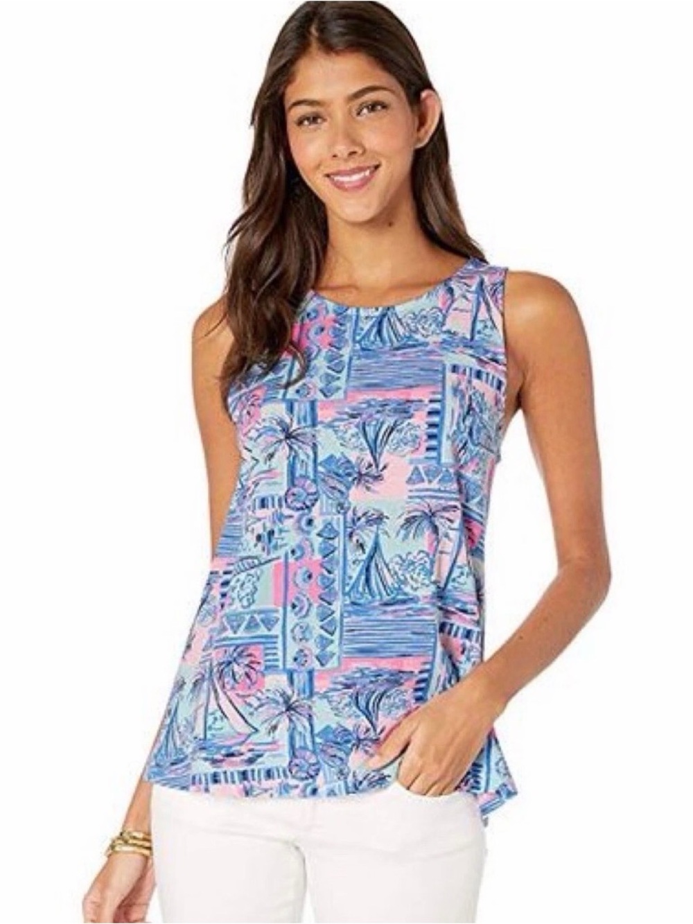 LILLY PULITZER Women's Kristen Cross Top Size XL